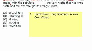 Magoosh GRE Module 1  Breaking Down the Sentence for Text Completions 36 [upl. by Philina]