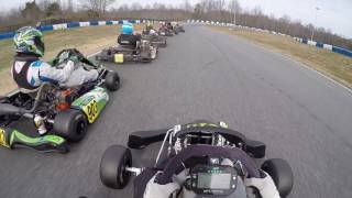 2017 GoPro Motorplex Karting Challange Round 1 Briggs LO206 Senior PreFinal [upl. by Bloxberg231]