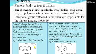 Lecture 8 External treatments ionexchange method and desalination of brackish water [upl. by Dleifrag]