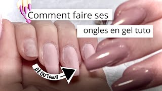 TUTO ONGLE EN GEL CHABLON DEBUTANT [upl. by Aseram]