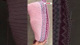 Fair Isle Knitting Easy and Beautiful Graph Sweater Design knitting shorts crochet [upl. by Cahilly]