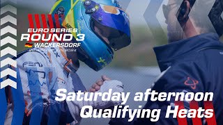 Saturday afternoon Qualifying Heats  Round 3 Wackersdorf Germany  IAME Euro Series 2024 [upl. by Ogg]