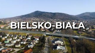 BielskoBiała z drona  Zima  LECE W MIASTO™ 4k [upl. by Yelsnit]