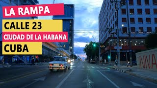 Manejando de Noche por El Vedado  La Rampa y Calle 23  La Habana  Cuba [upl. by Giralda]