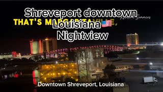 Night view Shreveport downtown Louisiana [upl. by Nepean185]