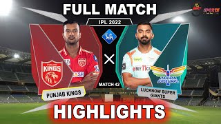 LSG vs PBKS 42ND MATCH HIGHLIGHTS 2022  IPL 2022 LUCKNOW vs PUNJAB 42ND MATCH HIGHLIGHTS LSGvPBKS [upl. by Yngiram]