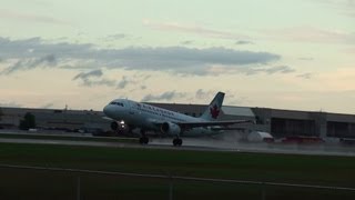 Air Canada Airbus 319114 CGBIK Wet takeoff 24L YUL  CYUL Montreal Trudeau Intl Airport [upl. by Haodnanehs835]