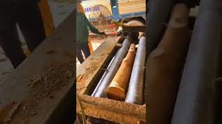 The process of cutting logs into veneer [upl. by Clie]