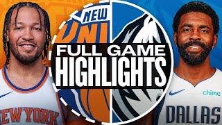 KNICKS at MAVERICKS  FULL GAME HIGHLIGHTS  November 27 2024 [upl. by Chiarra414]