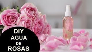 como hacer agua de rosascomo hacer tonico facial casero  para que sirve el agua de rosas [upl. by Nilauqcaj]