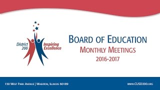 CUSD200 Board of Education Meeting November 9 2016 [upl. by Rettig]