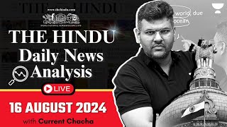 The Hindu Daily News Analysis  16 August 2024  Current Affairs Today  Unacademy UPSC [upl. by Akimahs]