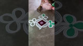 குட்டி கோலம் rangoli design kolamtrendingviralvideoshortsfeedlastestshortsytshorts [upl. by Midan708]