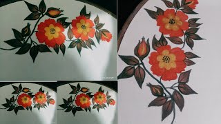 Fabric painting designeasy tutorial for beginnersmulti dastkari [upl. by Rovelli432]