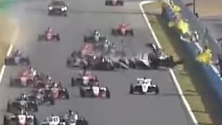 Spanish F4 2024  Jerez Race 3  Big Start Crash [upl. by Rebe205]