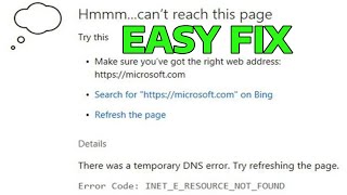 How To Fix INETE RESOURCENOTFOUND Error [upl. by Getter496]