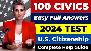 Pass the US Citizenship 1 to 100 Civics Test 20242025 USCIS QuestionsAnswers Exam ciudadania [upl. by Frum]