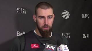 Raptors Shootaround Jonas Valanciunas January 17 2018 [upl. by Iorgo]