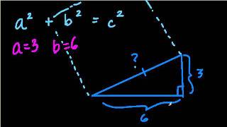 Finding the hypotenuse of a right triangle [upl. by Husain]