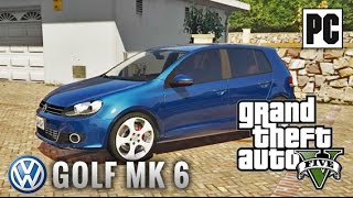 GTA 5 CAR MOD  Volkswagen Golf MK 6 Mod DOWNLOAD [upl. by Itsirc130]