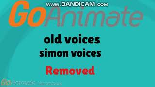 goanimate old voices simon voices is removed [upl. by Neetsirhc]