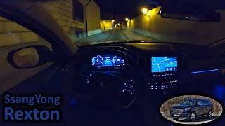 2023 SsangYong Rexton 22 eXDI 4x4  night POV drive  Prague [upl. by Cralg432]