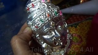 How to Make Hindu Goddess Varalakshmi Devi Saree Alankaram [upl. by Notserp]