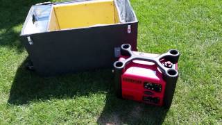 Inverter generator sound deadening box demo [upl. by Kulsrud]