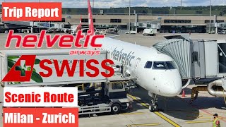 Trip Report  Helvetic Airways For Swiss  Milan  Zurich [upl. by Margaretta]