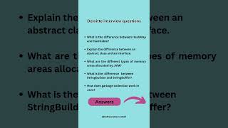 Deloitte Top 5 Interview Java Questions and Answers Java Interview Preparation [upl. by Nnyluqcaj584]