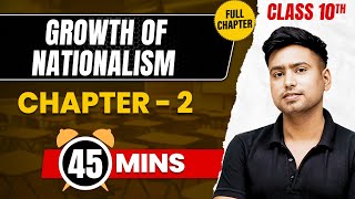 GROWTH OF NATIONALISM in 45 Mins  Complete Chapter MindMap  Class 10 ICSE SST [upl. by Archy]