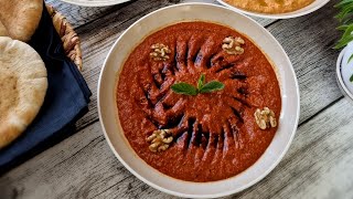 Muhammara a Red Pepper and Walnut Dip  المحمرة الشامية [upl. by Jorgenson]