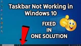 FIXED Taskbar Not Working in Windows 10 easy fix  2024 [upl. by Eberhart363]