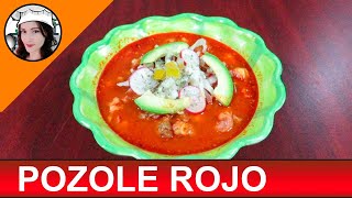 POZOLE ROJO con carne de puerco – puede ser pollo o res [upl. by Kolivas]