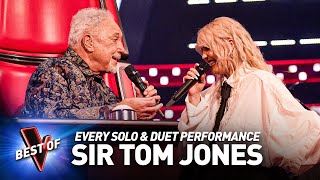 Every Sir TOM JONES Solo amp Duet Performance on The Voice UK [upl. by Avie]