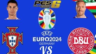 PES 6 PC EURO 2024 PORTUGAL VS DINAMARCA [upl. by Dnaloy]