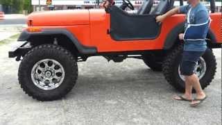 For Sale 1977 jeep cj7 all fiber glass Loud 400 sbc BEAST [upl. by Brinna]