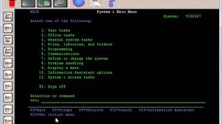 AS400 Tutorial  Navigation Menus and FKeys [upl. by Molahs]