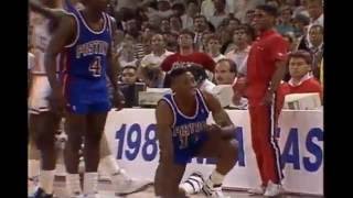 PistonsBulls 1989 All Cheap Shots Altercations and Techs [upl. by Carey]