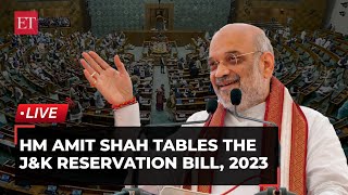 HM Amit Shah tables Jammu amp Kashmir Reservation Amendment Bill 2023 in Lok Sabha  Live [upl. by Eradis]