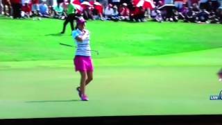 Paula Creamers winning putt at Singapore [upl. by Japeth]