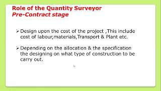 Quantity Surveying Introduction session 15th July 2024 [upl. by Bushey]