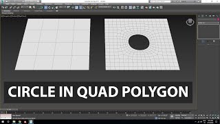 How to make round circle in quad polygon 3ds max [upl. by Markiv]