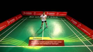 Tutorial bermain Bulutangkis  Footwork [upl. by Notelrac]