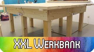 DIY Heimwerken Werkstatt XXLWerkbank aus Holzdielen  kreativBUNT [upl. by Annabelle]