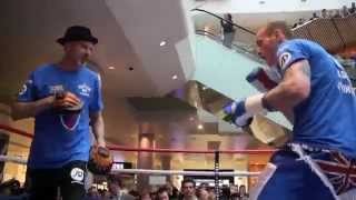 GEORGE GROVES amp PADDY FITZPATRICK PAD WORKOUT  WESTFIELD  FROCH v GROVES 2 [upl. by Simah]