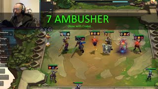 TFT Set 13  Ambusher Reroll with Crabs Patch 1423c [upl. by Eita469]