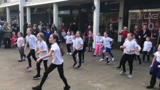 Kirkby C of E primary school performing in kirkby town centre [upl. by Ydnew]