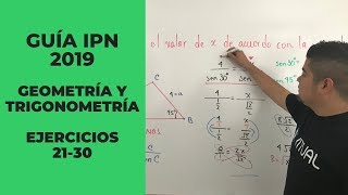 Guía IPN Geometría y Trigonometría Ejercicios Resueltos 2130  Vitual [upl. by Akiehsat107]