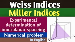 Weiss Indices and Miller IndicesSolid State Chemistry GTScienceTutorual [upl. by Arek]